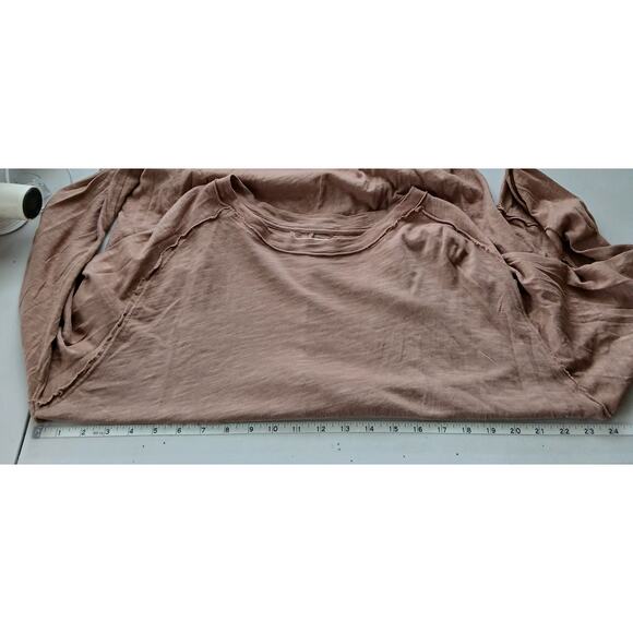 We The Free Brown Long Sleeve Oversize Top Womens MD Lagenlook Boho Minimalist - Picture 10 of 12
